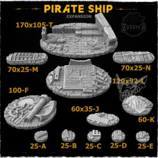 Pirate ship extra bases sizes set